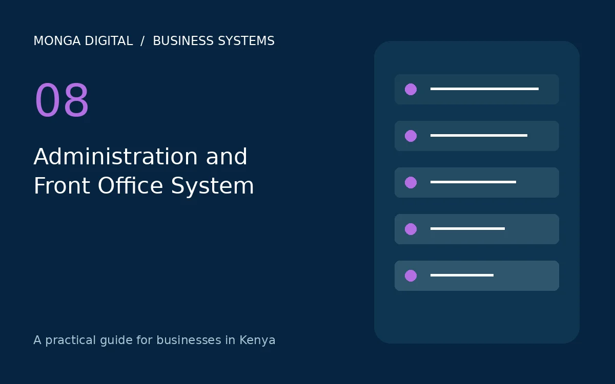 Administration and Front Office System buying guide for organisations in Kenya