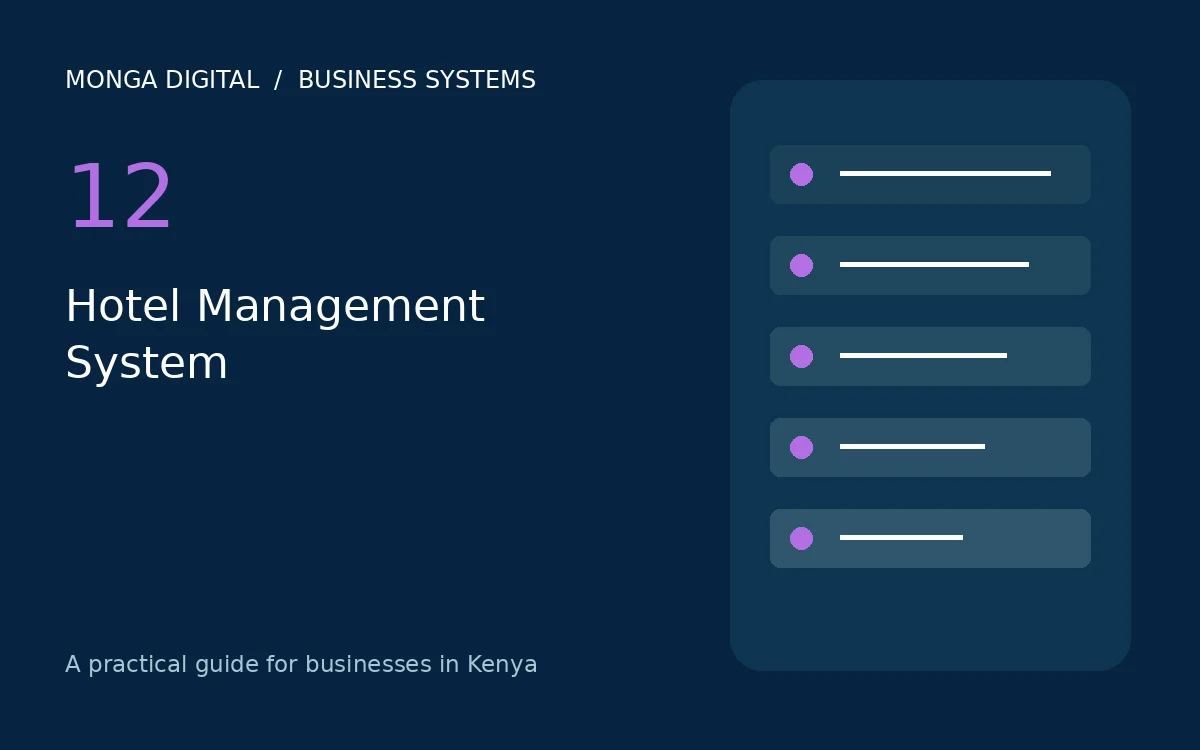Hotel Management System buying guide for organisations in Kenya
