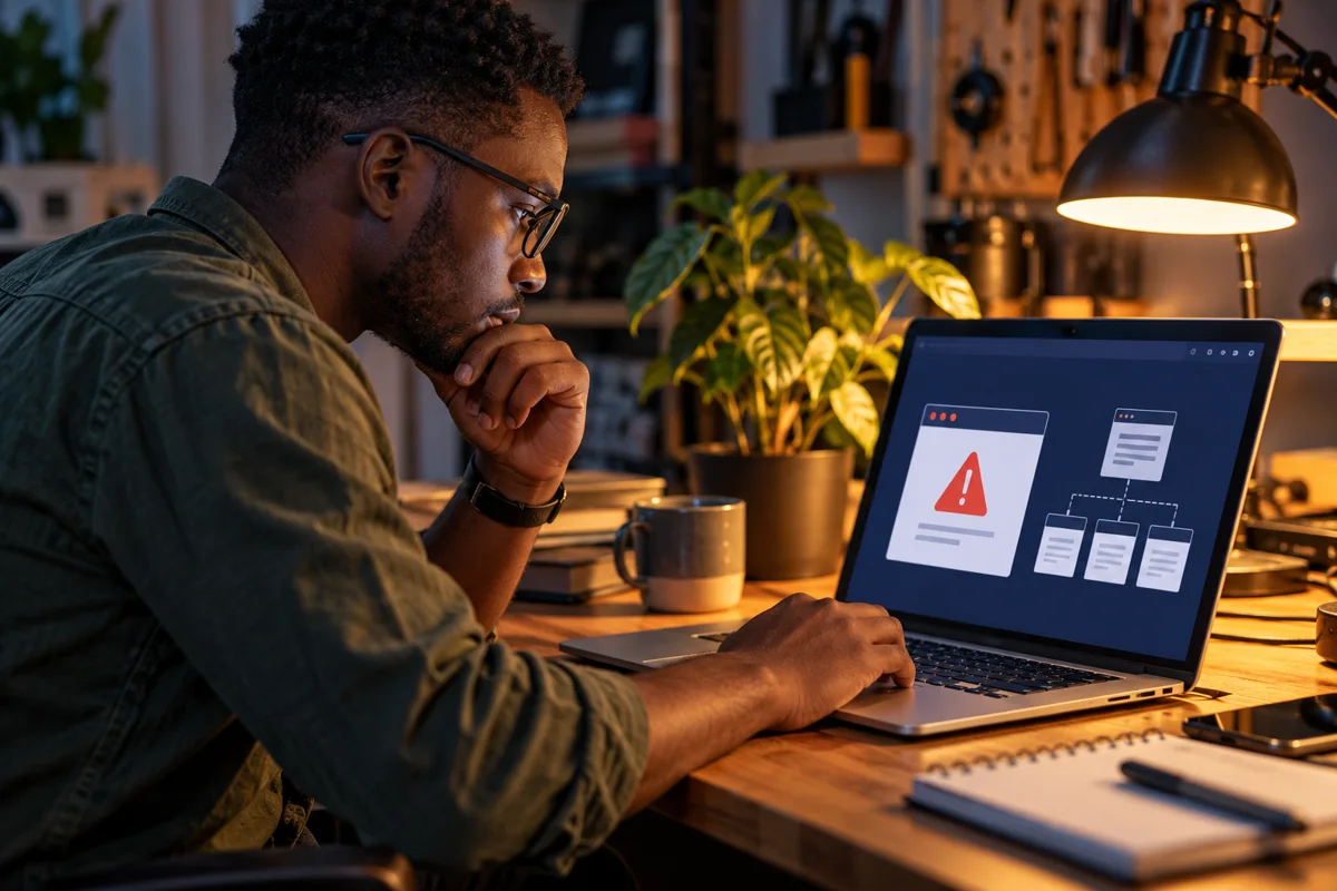 Kenyan specialist troubleshooting a website search visibility issue