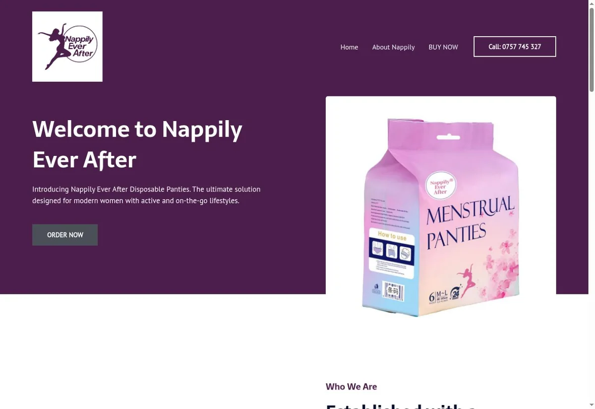 Nappily Ever After website homepage
